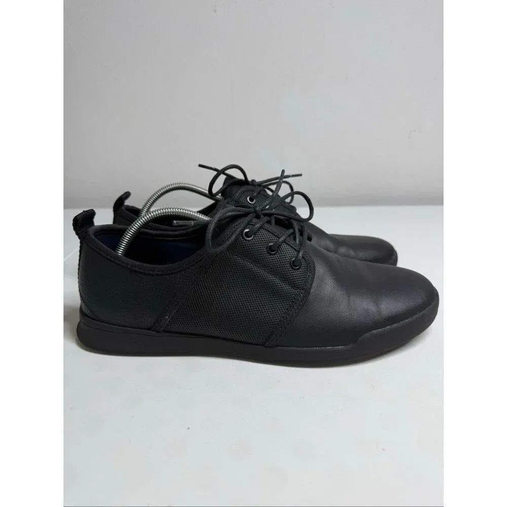 Call it Spiritual Men’s Memory Foam Vegan Leather Black Shoes Sneakers Size 9